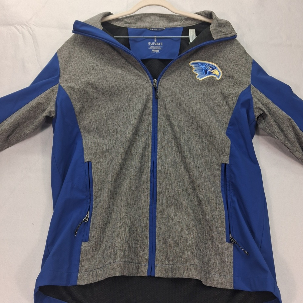 Eagles Elevate Jacket Mens L Blue Gray Full Zip Softshell 19545 EUC